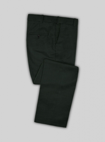 Stretch Green Wool Pants