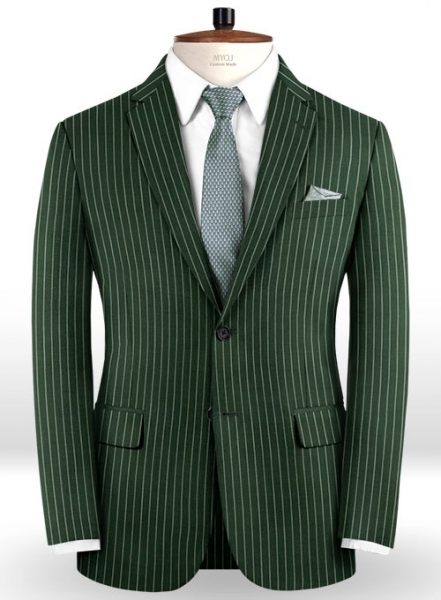 Napolean Green Stripe Wool Jacket
