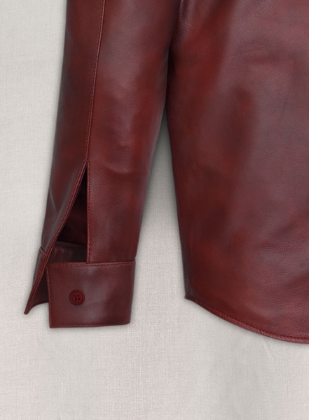 Spanish Red Classic Leather Shirt