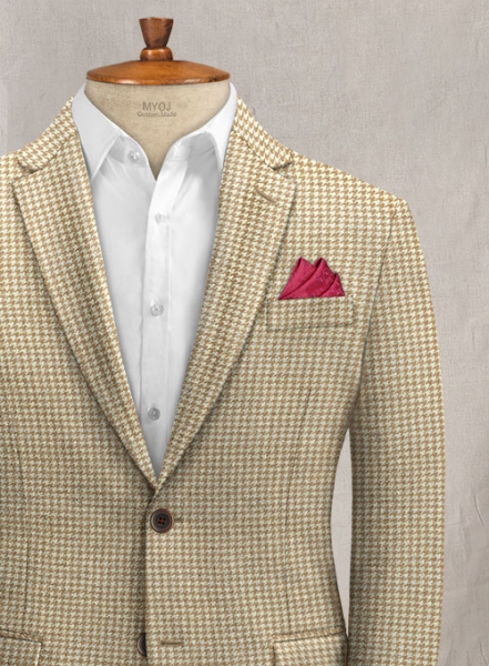 Houndstooth Beige Tweed Suit