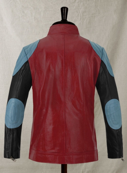 Cherry Red Akon Leather Jacket