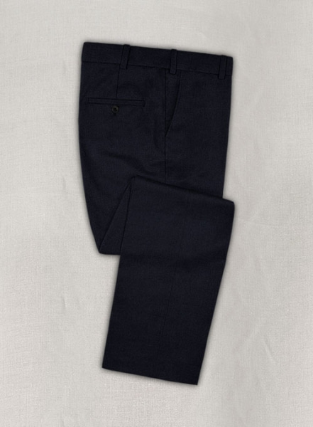 Dark Navy Flannel Wool Suit