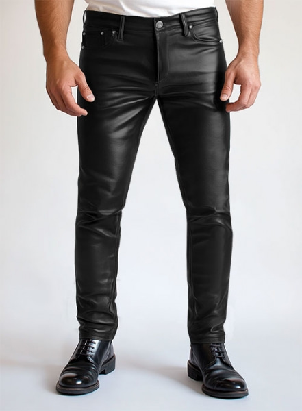 Black Leather Jeans