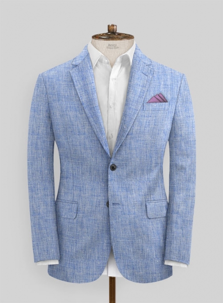 Solbiati Artic Blue Linen Suit