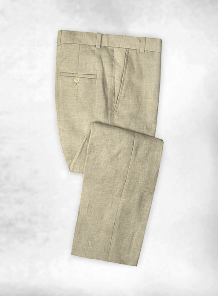 Italian Spring Beige Linen Pants