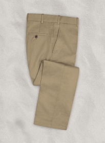Italian Beige Cotton Stretch Pants