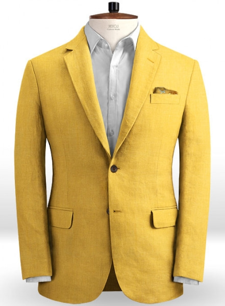 Pure Orchid Yellow Linen Suit