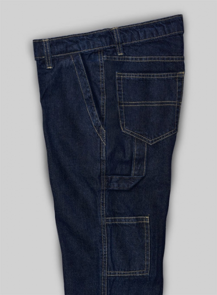 Carpenter Style Cargo Denim Jeans