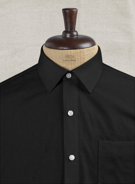 Black Stretch Poplene Shirt
