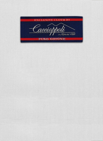 Caccioppoli Canvas White Cotton Suit