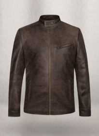 Vintage Gravel Brown Leather Cycle Jacket #3