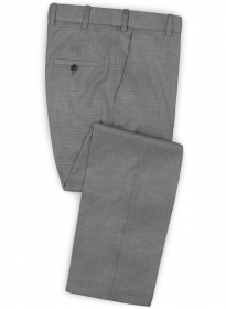 Stretch Gray Wool Pants