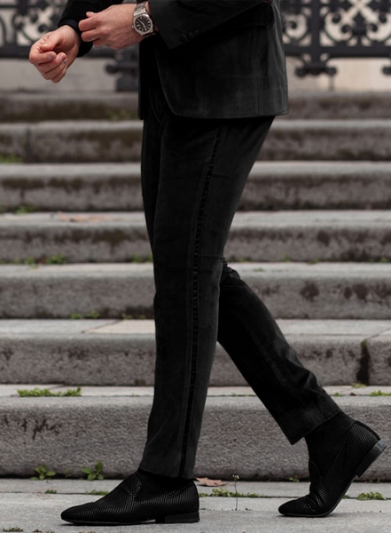 Black Velvet Tuxedo Suit