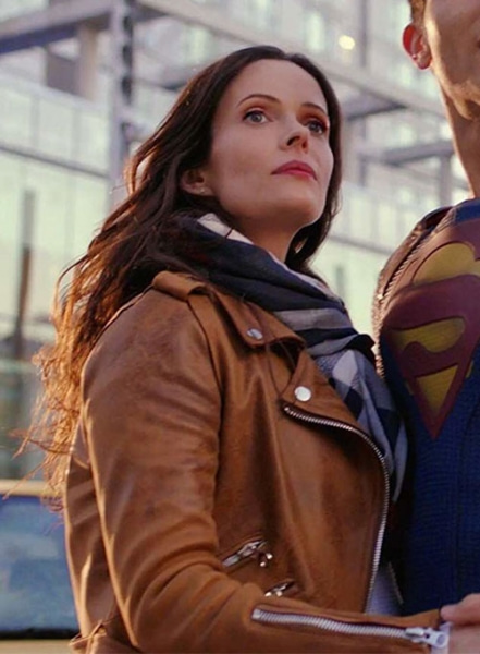 Elizabeth Tulloch Superman and Lois Leather Jacket