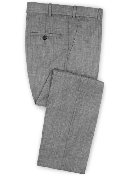 Light Gray Pick & Pick Wool Pants