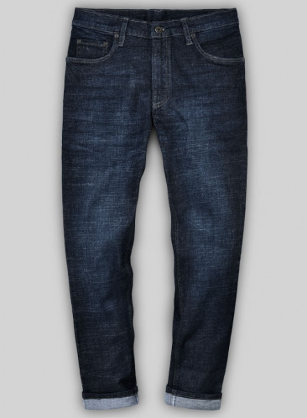 Marlin Blue Hard Wash Whisker Stretch Jeans