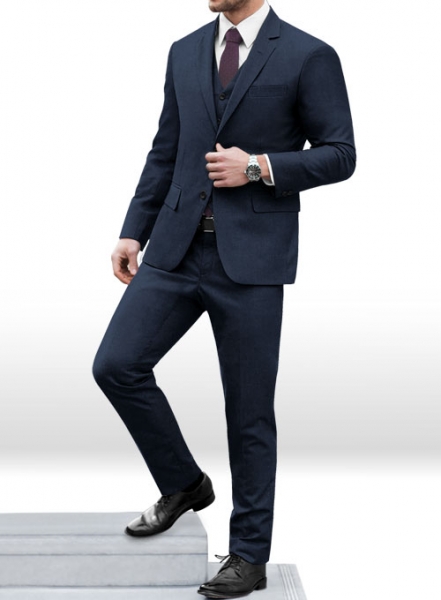 Reda Seal Blue Pure Wool Suit