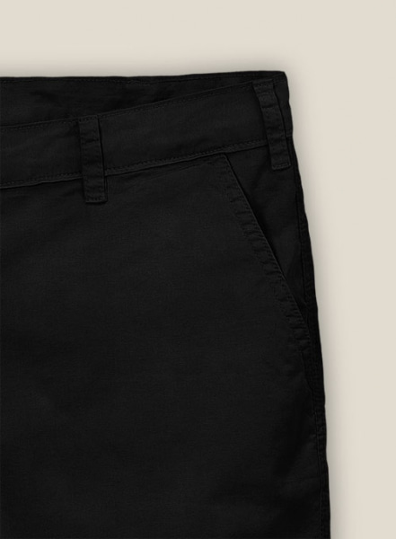 Black Stretch Chino Shorts