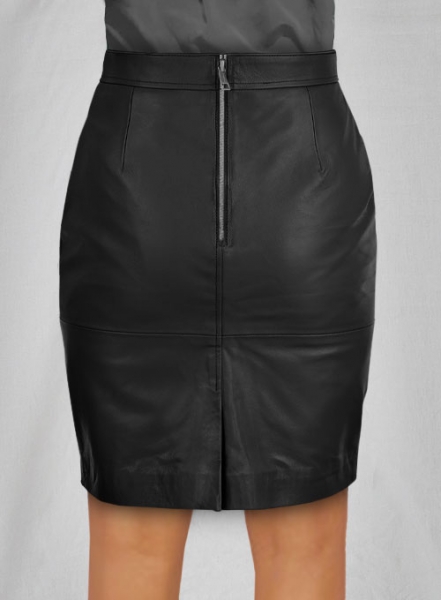 Black Meghan Markle Leather Skirt