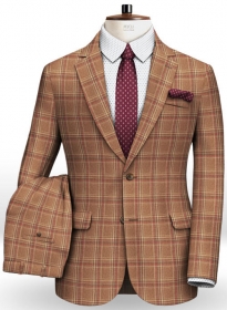 Napolean Tartan Tan Wool Suit