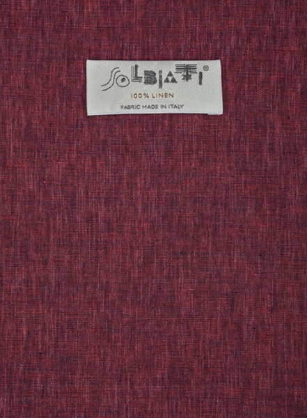 Solbiati Maroon Linen Shirt - Half Sleeves
