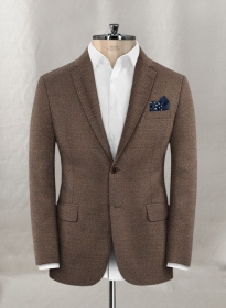 Reda Worsted Brown Pure Wool Jacket