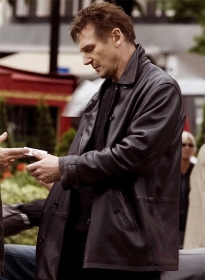 Liam Neeson Taken 2 Leather Trench Coat