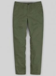 Stretch Summer Olive Green Chino Pants