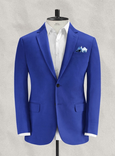 Italian Vivid Blue Cotton Jacket