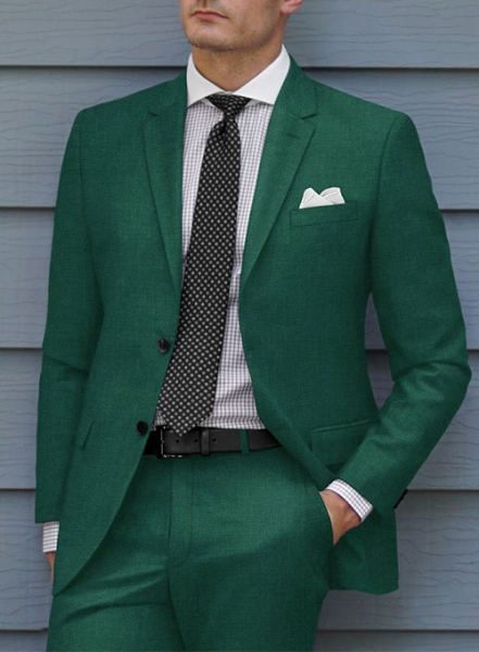 Scabal Oslo Green Wool Suit