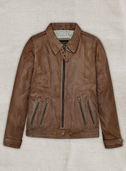 Brown Leather Jacket # 219 - 36 Female