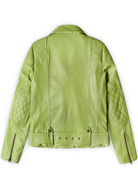 Bright Green Leather Jacket # 263