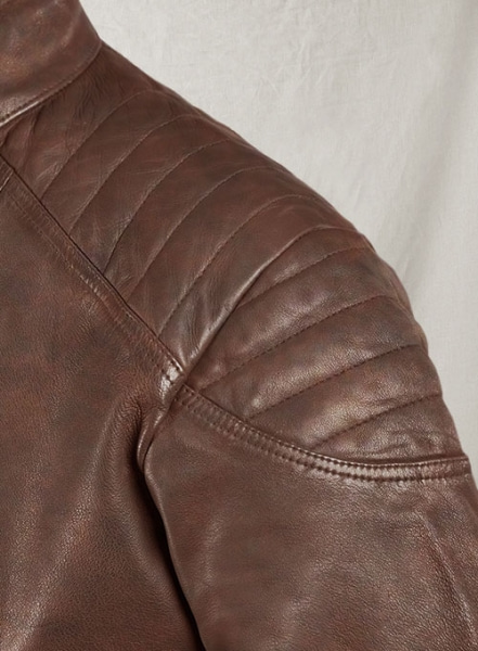 Shotgun Spanish Brown Moto Leather Jacket