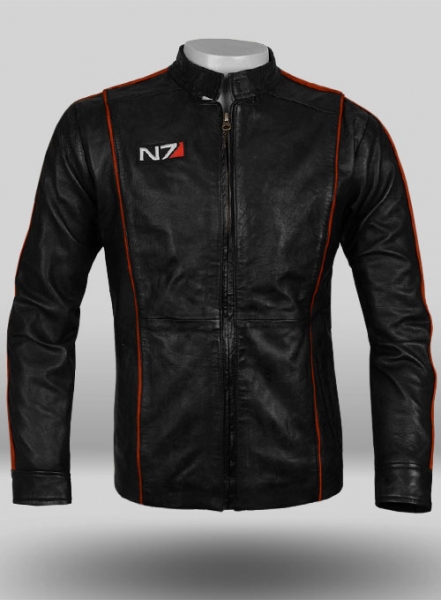 Soft Rich Black Washed & Wax Mass Effect 3 Leather Jacket