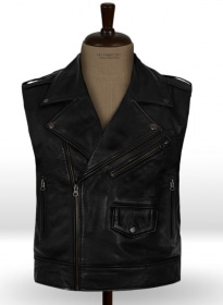 Leather Biker Vest # 315