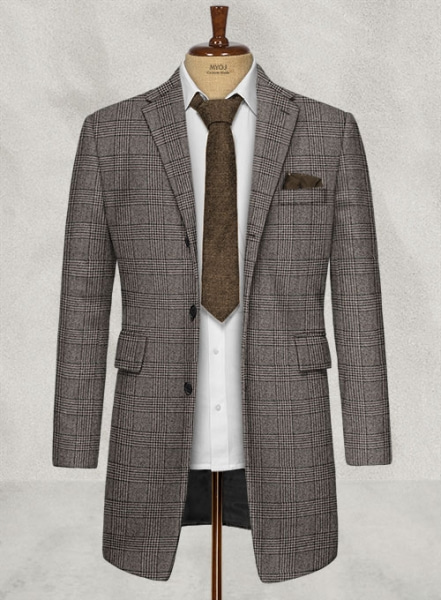 Fabri Checks Tweed Overcoat