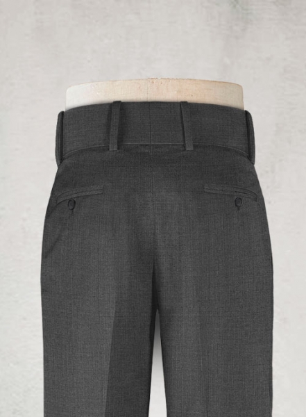 Napolean Mid Charcoal Double Gurkha Wool Trousers