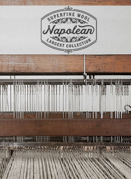 Napolean Chalk Stripe Charcoal Wool Suit
