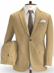 Khaki Twill Stretch Chino Suit