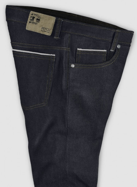 Selvedge White Denim Jeans - Raw Unwashed