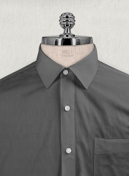 Ash Gray Stretch Twill Shirt