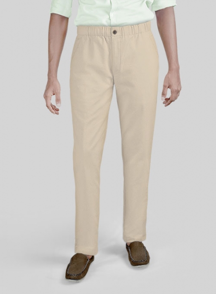 Easy Pants Sand Cotton Canvas