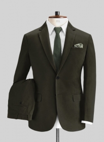 Dark Olive Green Chino Suit