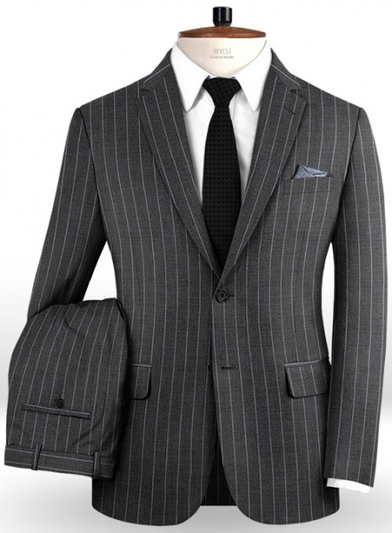 Napolean West Charcoal Wool Suit