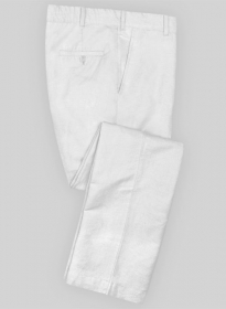 White Safari Cotton Linen Pants