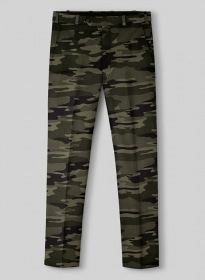 Green Stretch Camo Pants