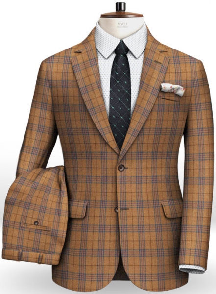 Turin Rust Feather Tweed Suit