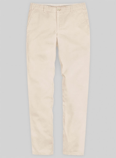 Light Khaki Stretch Chino Pants