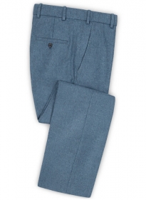 Light Weight Turkish Blue Tweed Pants