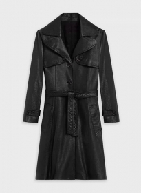 Mock Duster Leather Long Coat